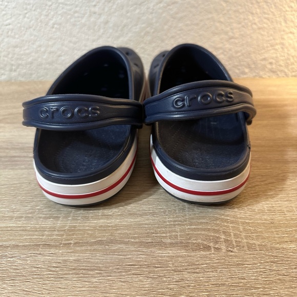 CROCS Bayaband Unisex Navy Red White Clogs - Picture 6 of 10